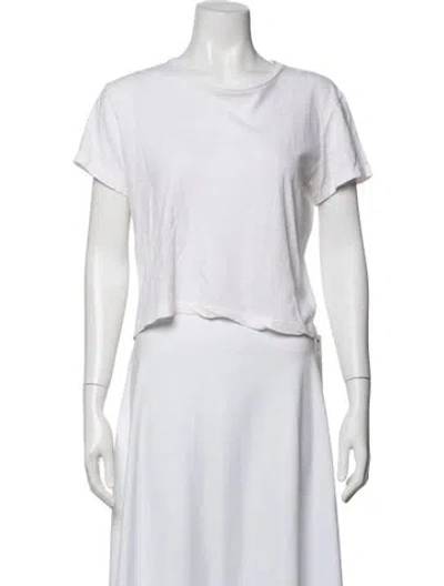 Pre-owned Re/done Crew Neck Short Sleeve T-shirt In Neutral