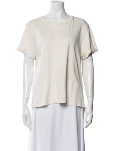 Pre-owned Re/done Crew Neck Short Sleeve T-shirt In Neutral