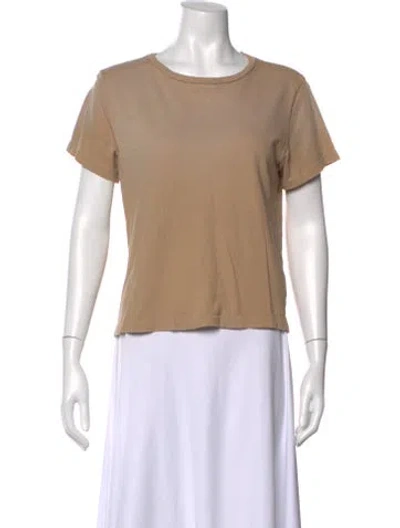 Pre-owned Re/done Crew Neck Short Sleeve T-shirt In Neutral
