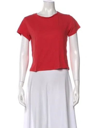Pre-owned Re/done Crew Neck Short Sleeve T-shirt In Orange