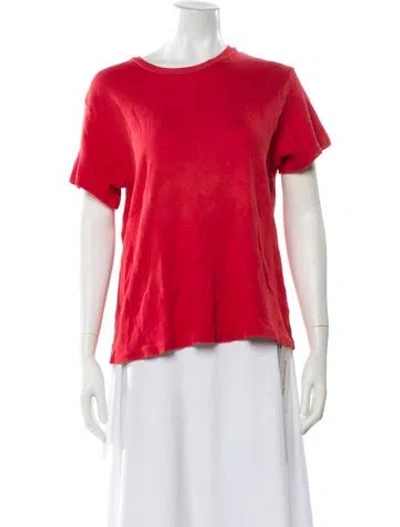 Pre-owned Re/done Crew Neck Short Sleeve T-shirt In Pink