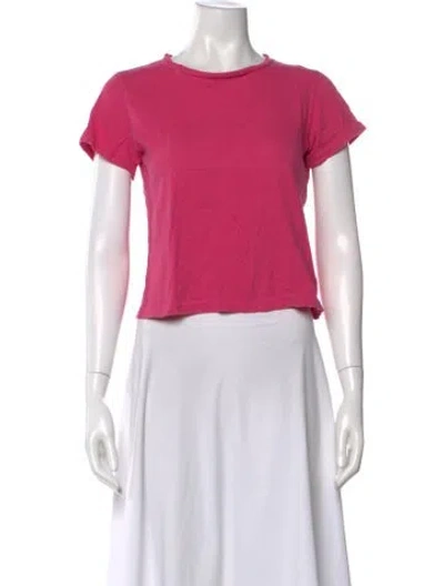 Pre-owned Re/done Crew Neck Short Sleeve T-shirt In Pink