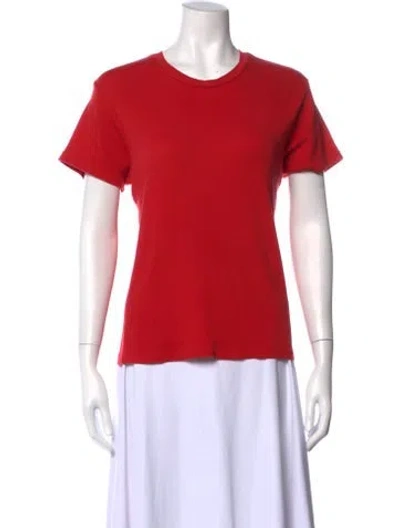 Pre-owned Re/done Crew Neck Short Sleeve T-shirt In Red