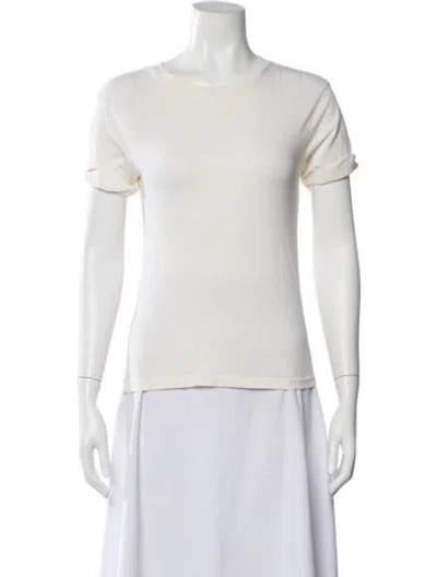Pre-owned Re/done Crew Neck Short Sleeve T-shirt W/ Tags In White
