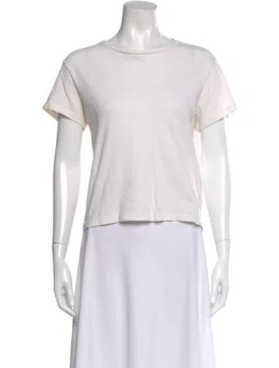 Pre-owned Re/done Crew Neck Short Sleeve T-shirt In White