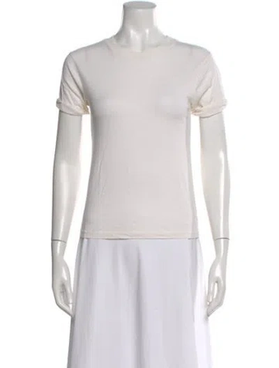 Pre-owned Re/done Crew Neck Short Sleeve T-shirt In White