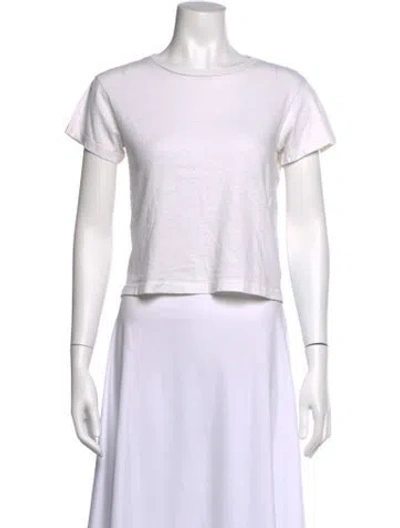 Pre-owned Re/done Crew Neck Short Sleeve T-shirt In White