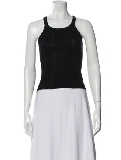 Pre-owned Re/done Crew Neck Sleeveless Top In Black