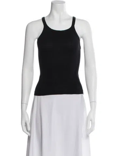Pre-owned Re/done Crew Neck Sleeveless Top In Black