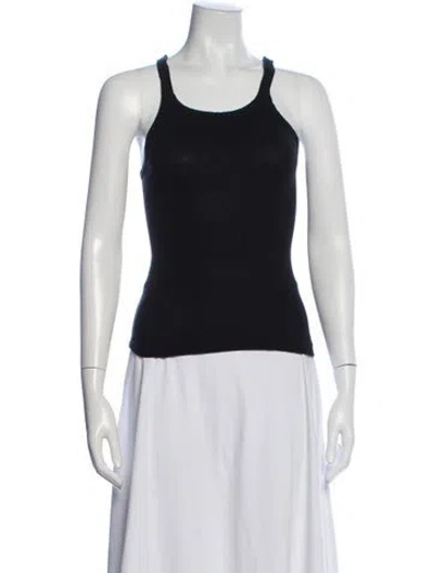Pre-owned Re/done Crew Neck Sleeveless Top In Blue