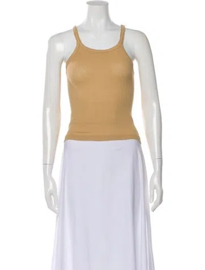 Pre-owned Re/done Crew Neck Sleeveless Top In Neutral