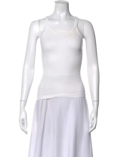 Pre-owned Re/done Crew Neck Sleeveless Top In Neutral