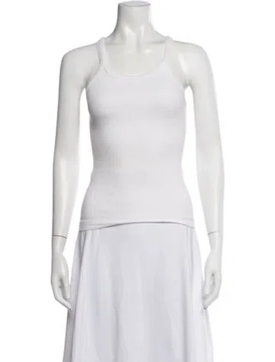 Pre-owned Re/done Crew Neck Sleeveless Top In Neutrals