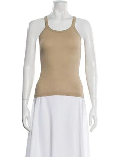 Pre-owned Re/done Crew Neck Sleeveless Top In Purple