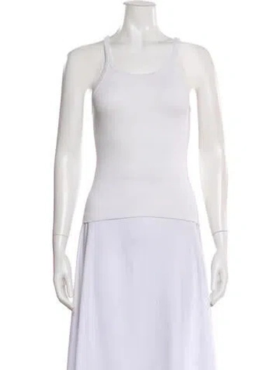 Pre-owned Re/done Crew Neck Sleeveless Top In White