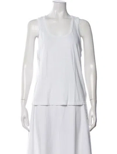 Pre-owned Re/done Crew Neck Sleeveless Top In White