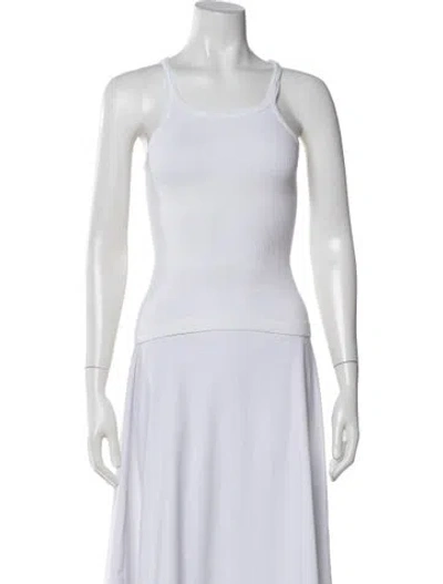 Pre-owned Re/done Crew Neck Sleeveless Top In White