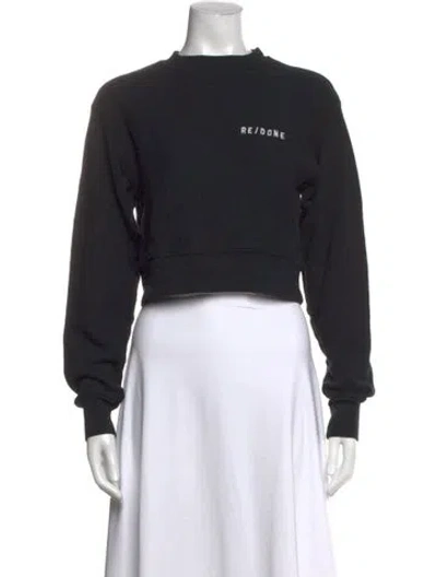 Pre-owned Re/done Crew Neck Sweater In Black