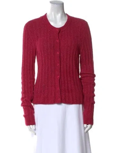 Pre-owned Re/done Crew Neck Sweater In Burgundy