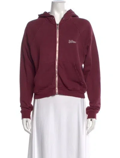 Pre-owned Re/done Crew Neck Sweater In Burgundy