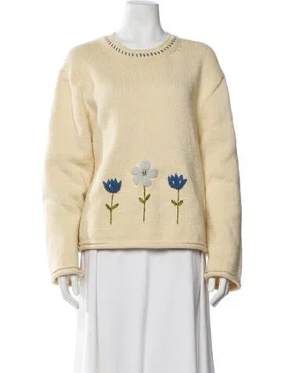 Pre-owned Re/done Crew Neck Sweater In Neutral