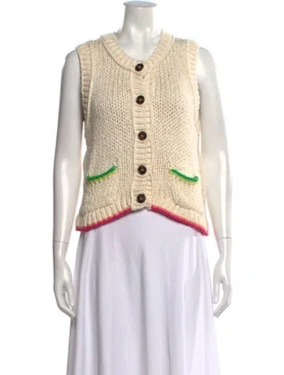 Pre-owned Re/done Crew Neck Sweater In White