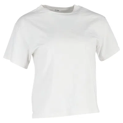 Re/done Crewneck T-shirt In White Cotton