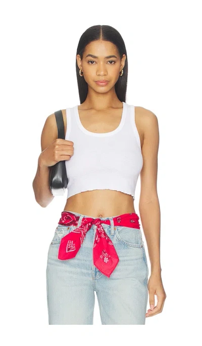 Re/done Cropped 60s Tank In White