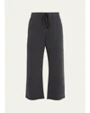 Re/done Cropped Beach Pants In Black