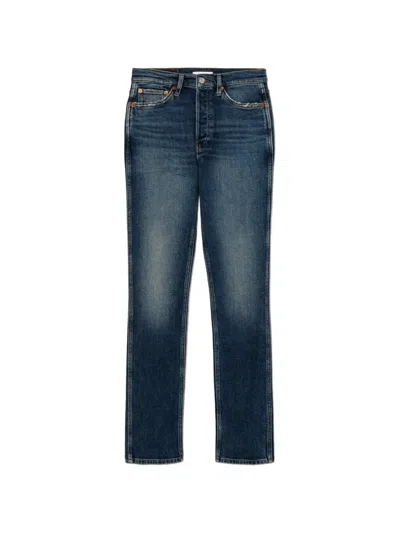 Re/done Dagger Skinny Jeans In Blue