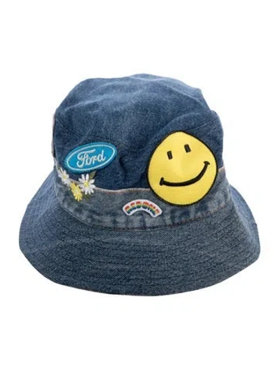Pre-owned Re/done Denim Bucket Hat In Blue