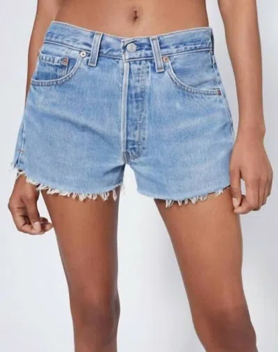 Re/done Denim High Waist Short In Indigo
