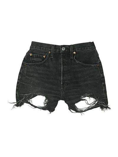Pre-owned Re/done Denim Shorts In Black