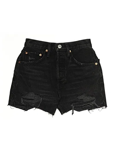 Pre-owned Re/done Denim Shorts In Black
