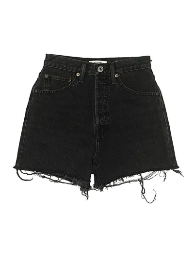 Re/done Denim Shorts In Black