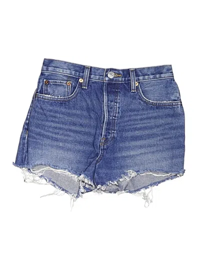 Pre-owned Re/done Denim Shorts In Blue