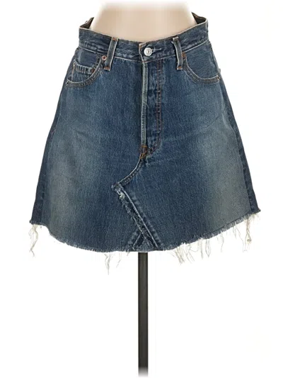 Pre-owned Re/done Denim Skirt In Blue