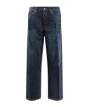 Re/done Denim Trousers With Belt Loops In Blue