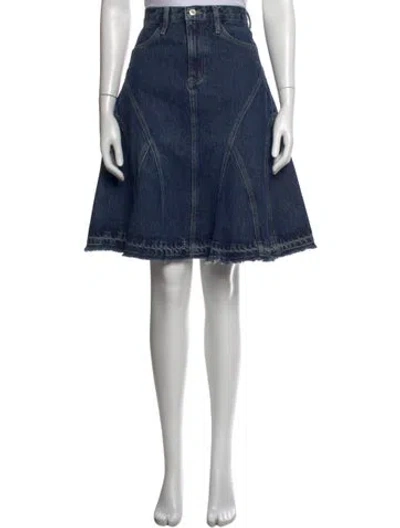 Pre-owned Re/done Distressed Accents Mini Skirt In Blue