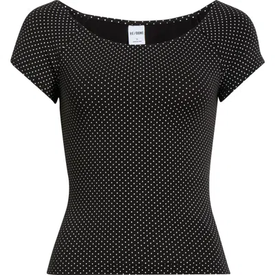 Re/done Dot Top In Black