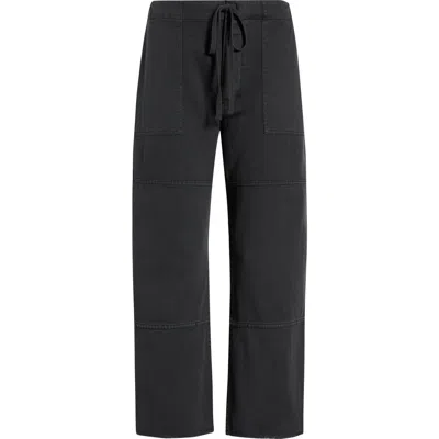 Re/done Drawstring Beach Pants In Black