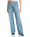 Re/done Drawstring Beach Pants In Blue
