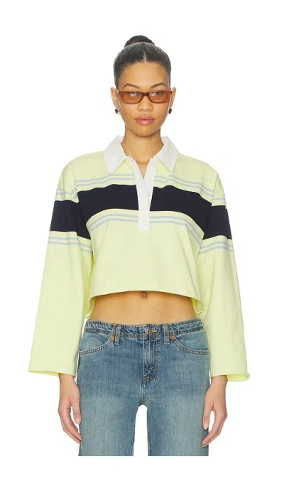 RE/DONE CUT OFF RUGBY POLO TOP