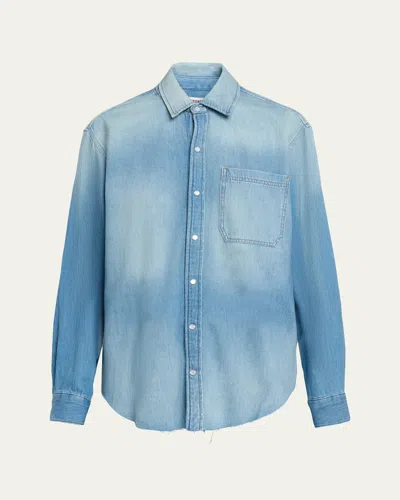 Re/done Easy Long-sleeve Denim Shirt In Blue