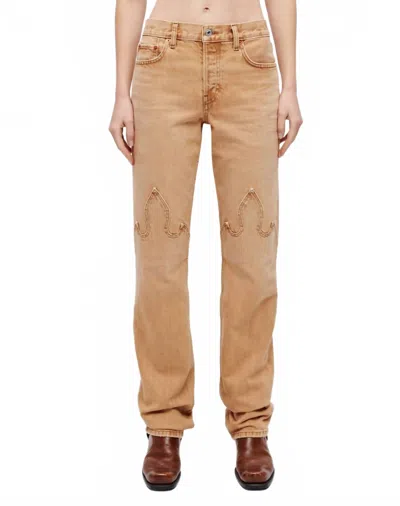 Re/done Easy Straight Jean In Western Desert Sand In Brown