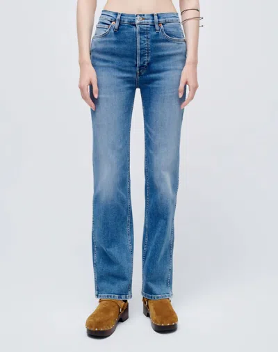 Re/done Extra Stretch High Rise Loose Jeans In Rio Fade In Blue