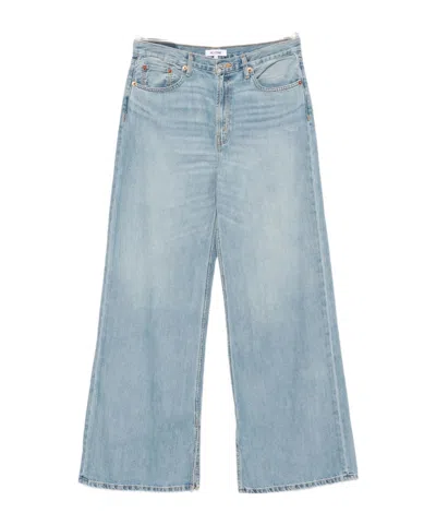 Re/done Fade Details Jeans Leggings In Blue