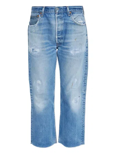 Re/done Five-pocket Jeans In Blue