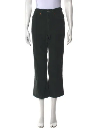 Pre-owned Re/done Flared Pants In Green