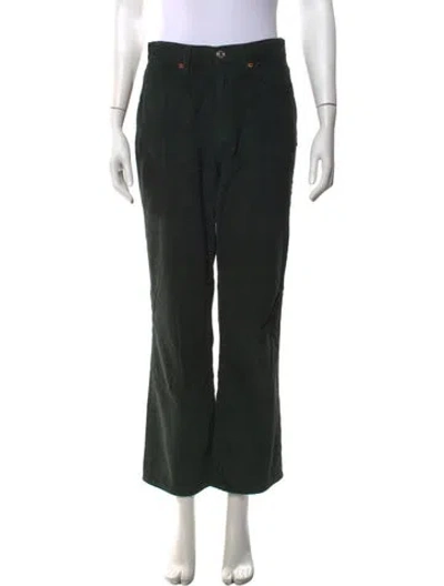 Pre-owned Re/done Flared Pants In Green